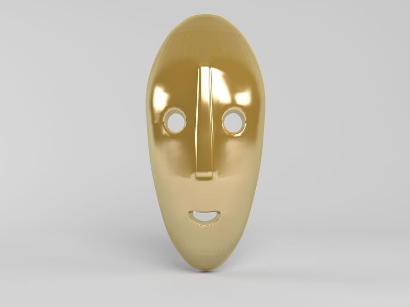 金色的椭圆面具