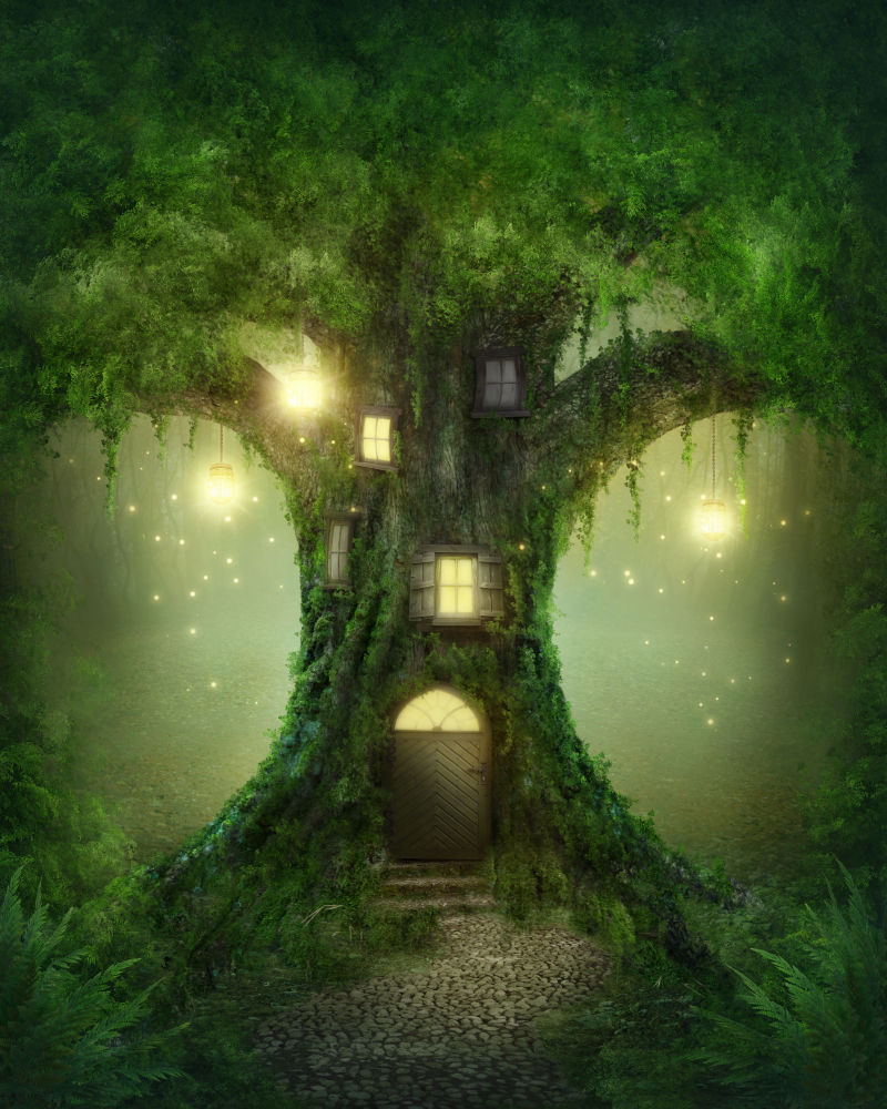 森林幻想树屋