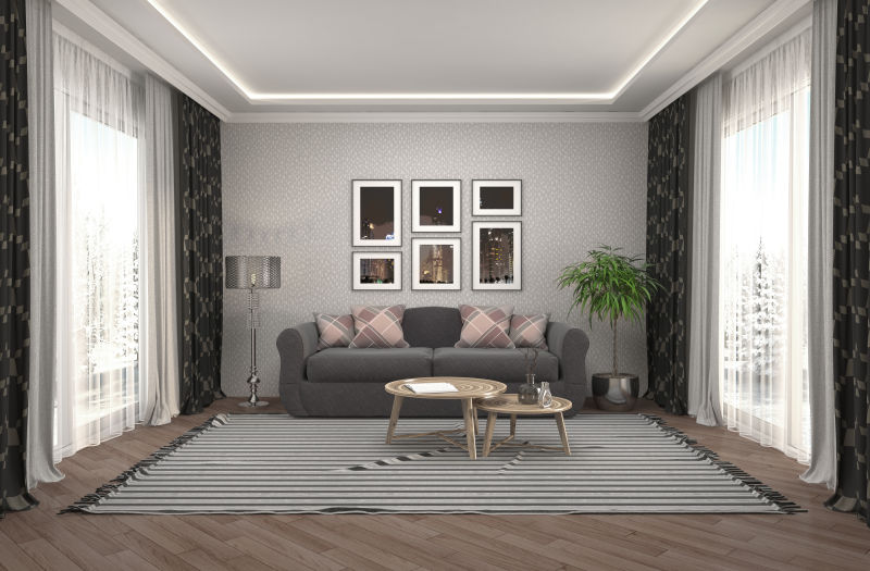 现代风格的客厅休息室