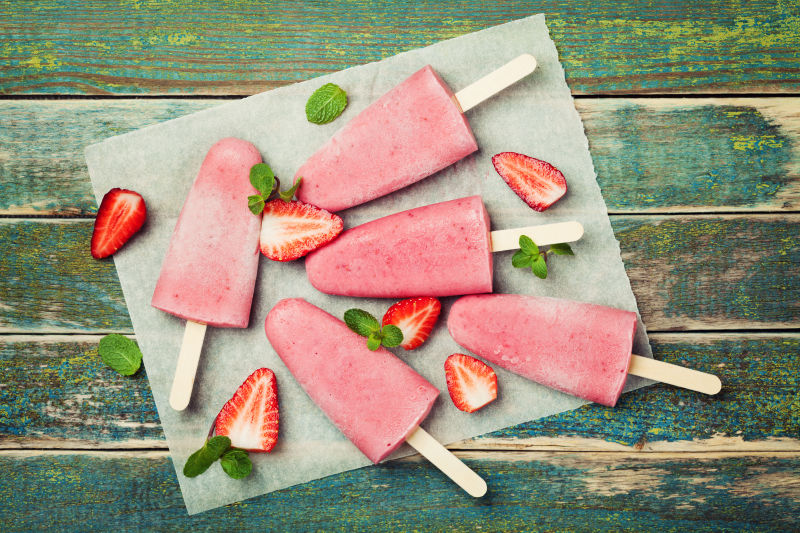 夏日草莓冰棍