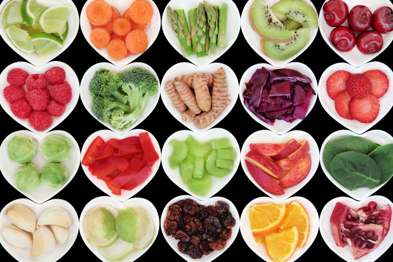 高维生素和抗氧化的蔬菜和水果