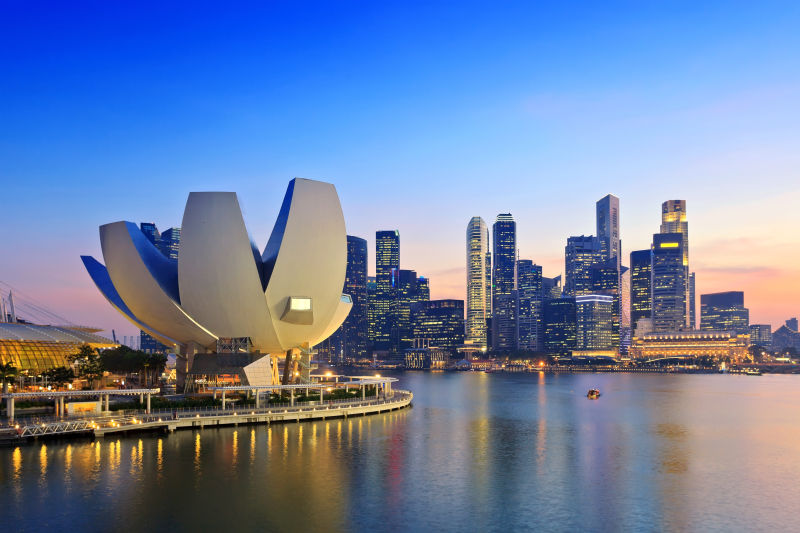 滨海湾新加坡城市天际线