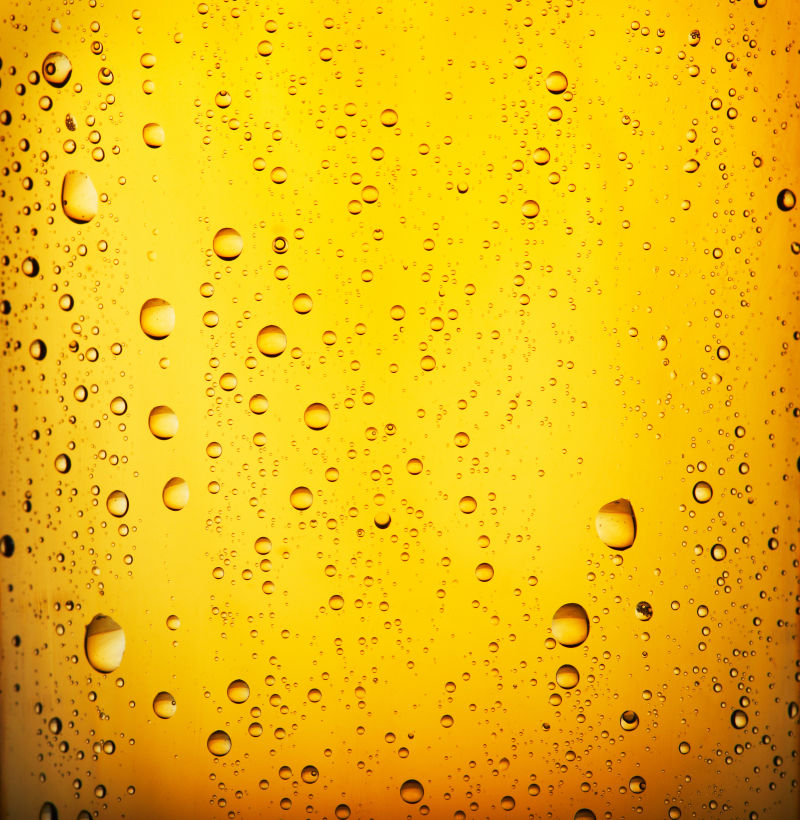 金黄色的啤酒背景