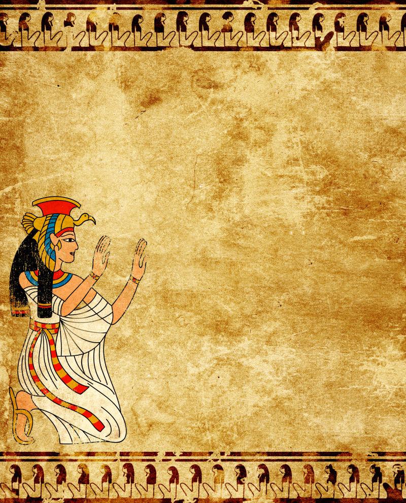 埃及女神形象墙-伊西斯