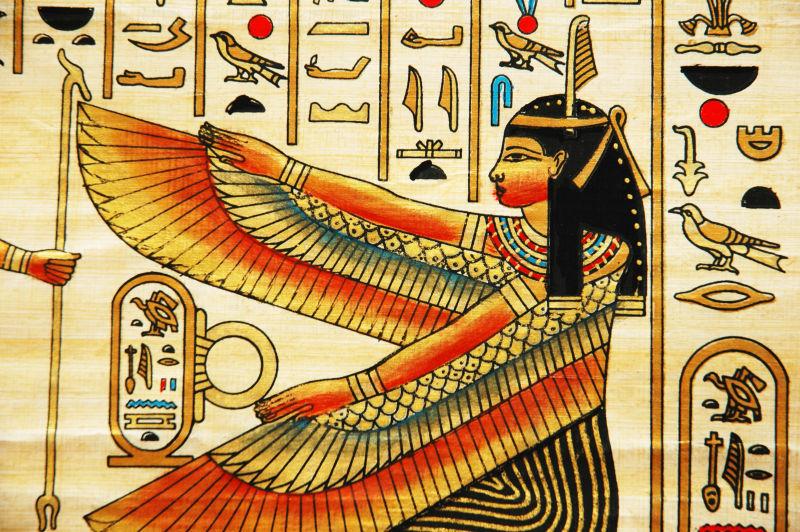 埃及古代历史元素的纸莎草