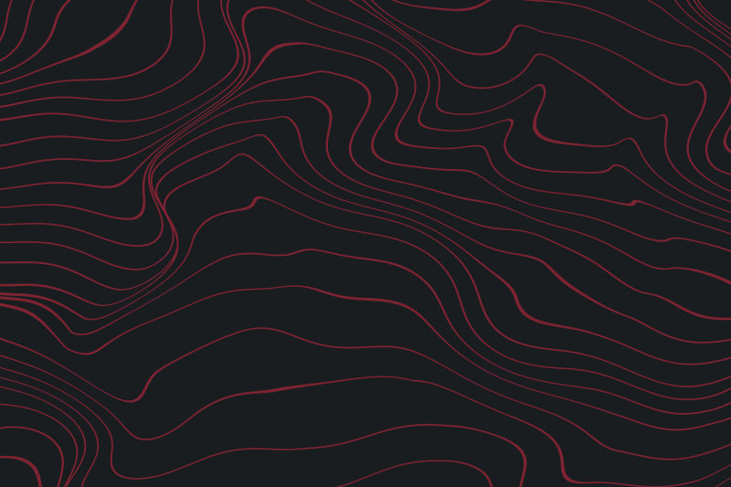 黑色背景里红色抽象线型波形