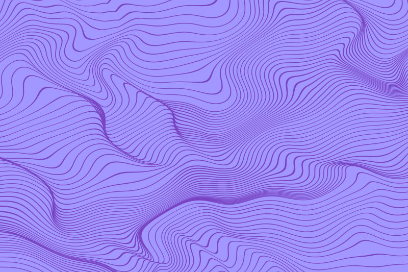 浅紫色的抽象线型波形背景