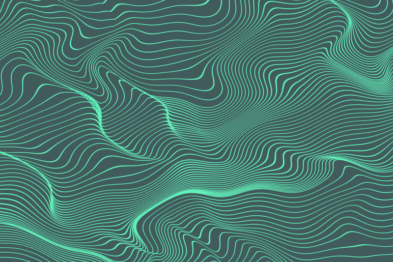 绿松石抽象线型波形背景