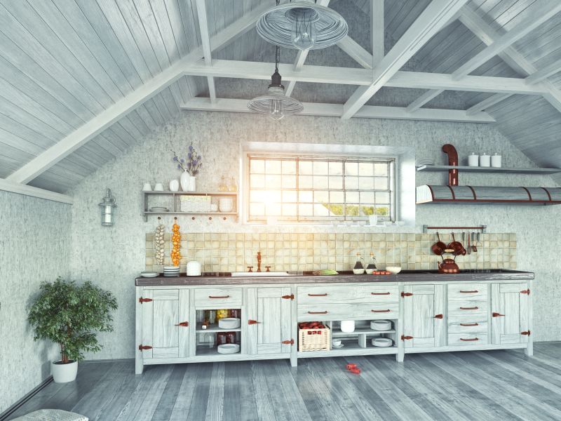 阁楼厨房3D设计概念