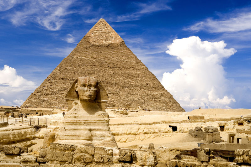 埃及金字塔和是狮身人面像