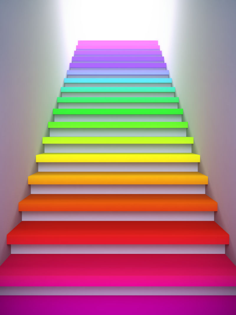 彩色的楼梯