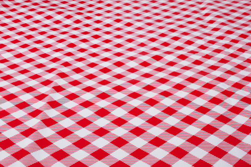 红白格子桌布