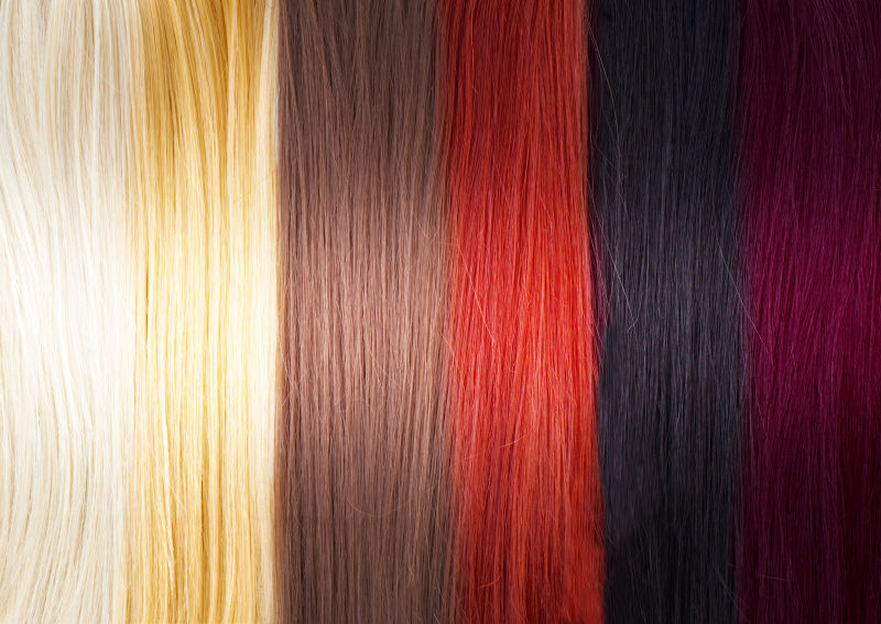 多种不同颜色的头发