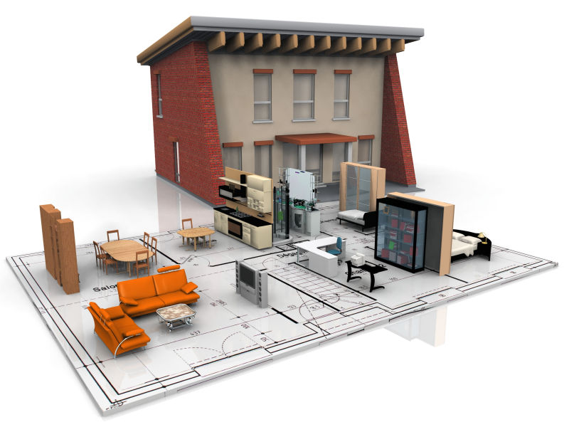 建筑房屋模型设计蓝图