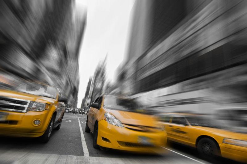 纽约城市中的出租车