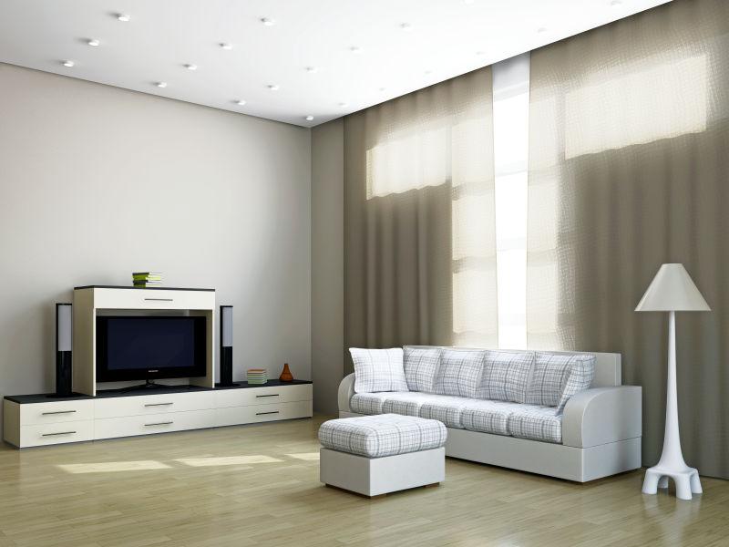 家具和电视的客厅