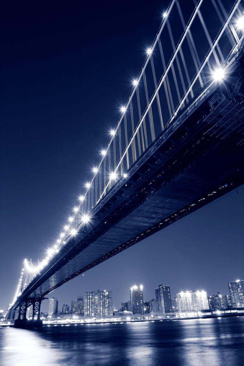 曼哈顿大桥夜景