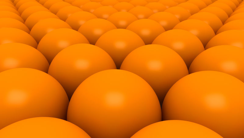 橙色球3D概念