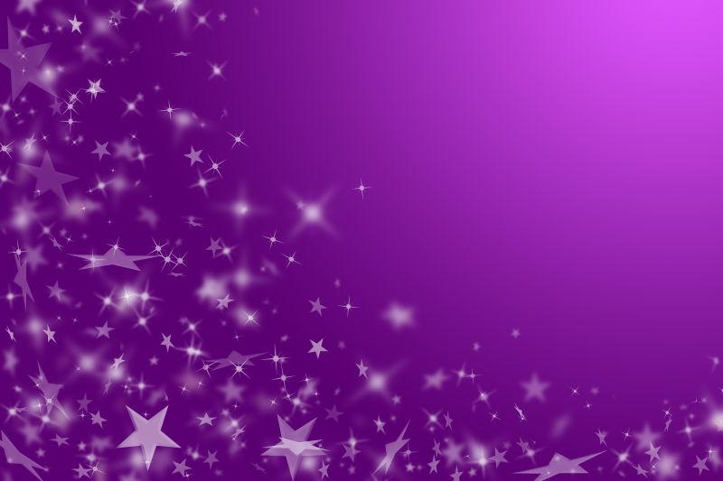 圣诞节紫色星星浪漫背景