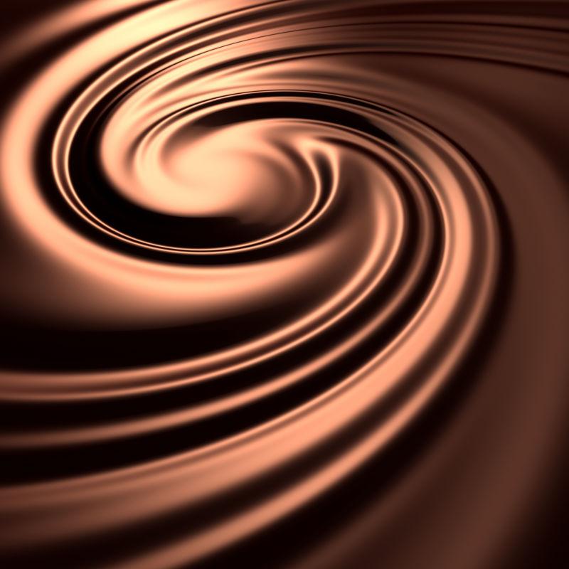 抽象的巧克力漩涡背景