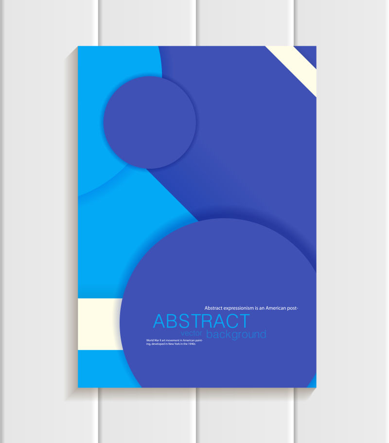 矢量的蓝色圆形图案宣传册设计