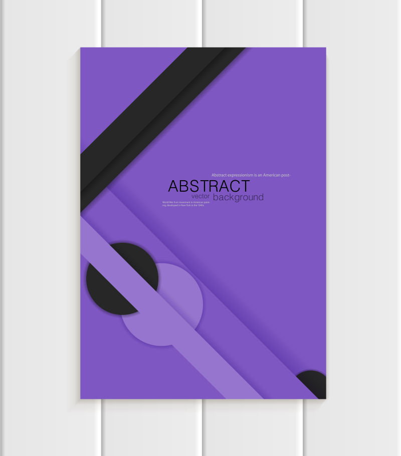 紫色宣传册封面矢量设计