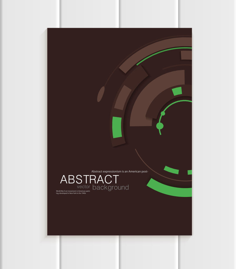 抽象矢量棕色绿色宣传册创意设计