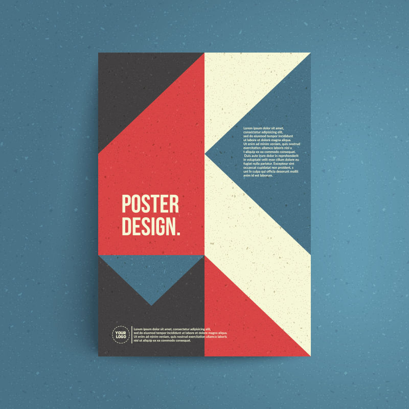 彩色几何图案宣传册封面矢量设计