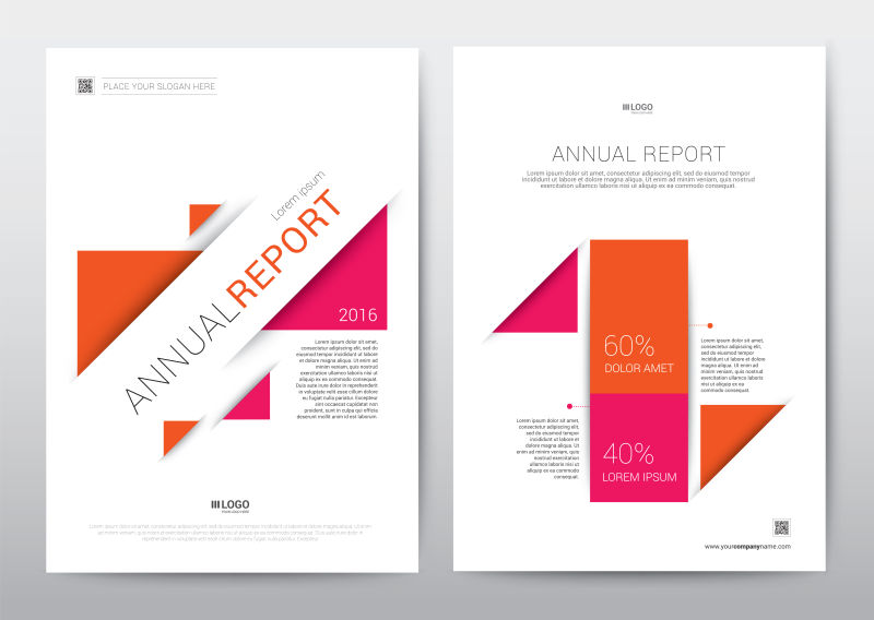 创意年度报告封面矢量设计