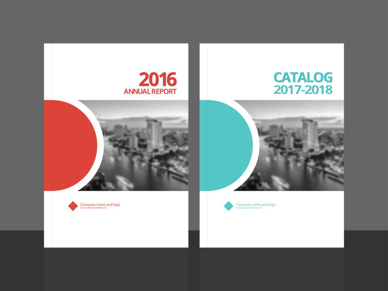 创意商业年度报告封面矢量设计