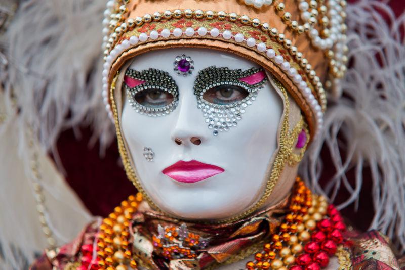 威尼斯传统的狂欢节面具