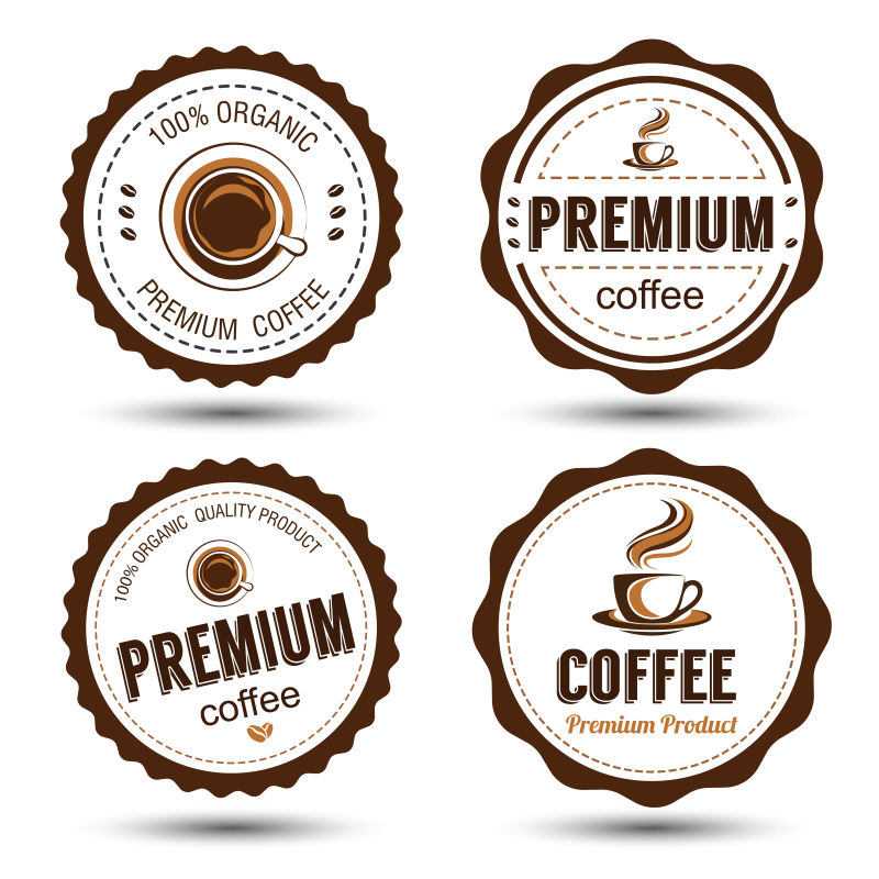 创意咖啡标签矢量设计