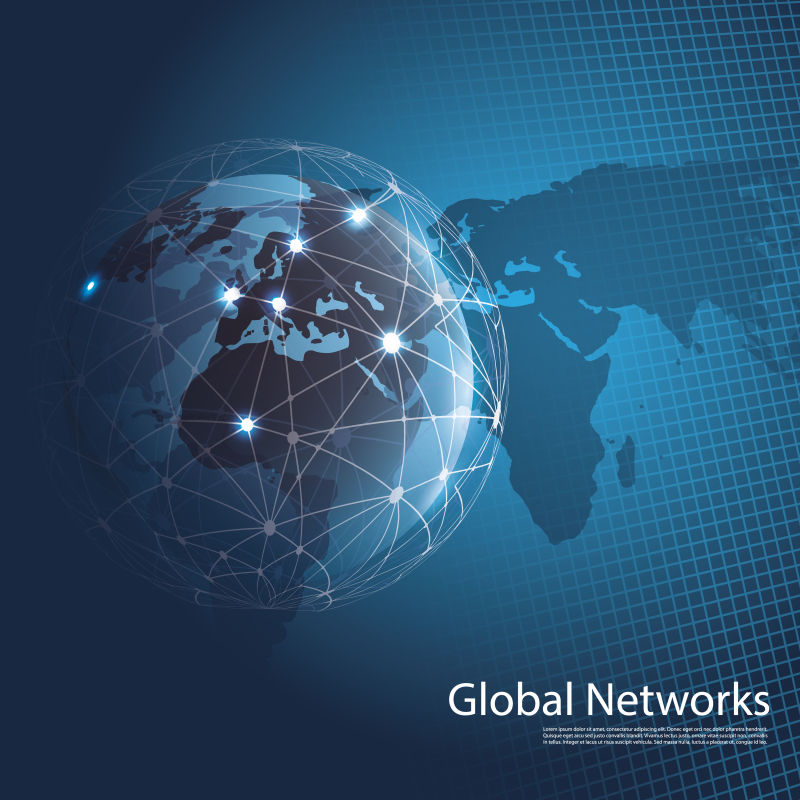 全球网络矢量图