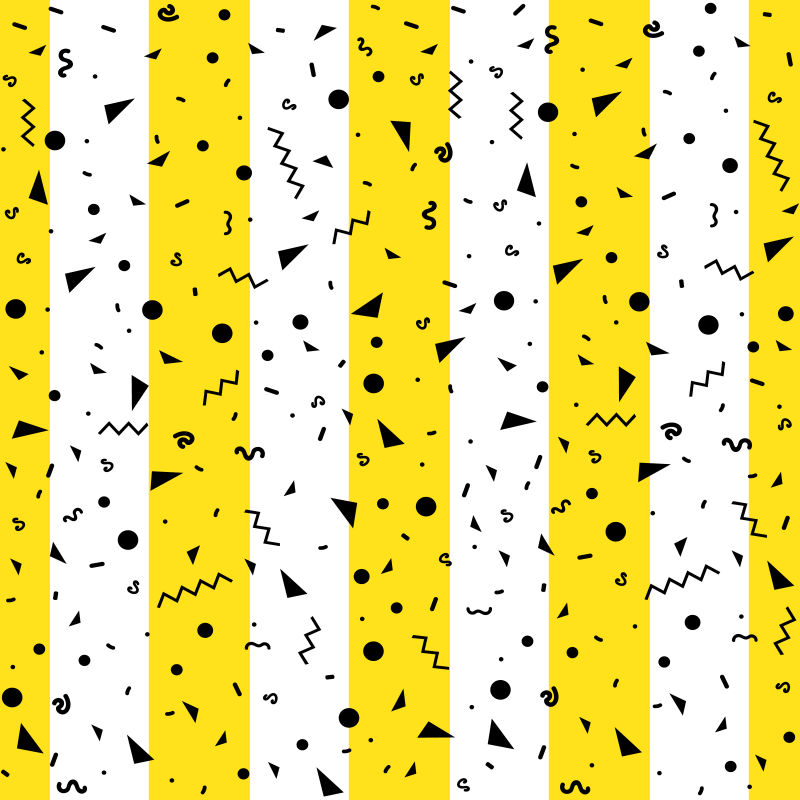 矢量黄色条纹抽象几何无缝背景