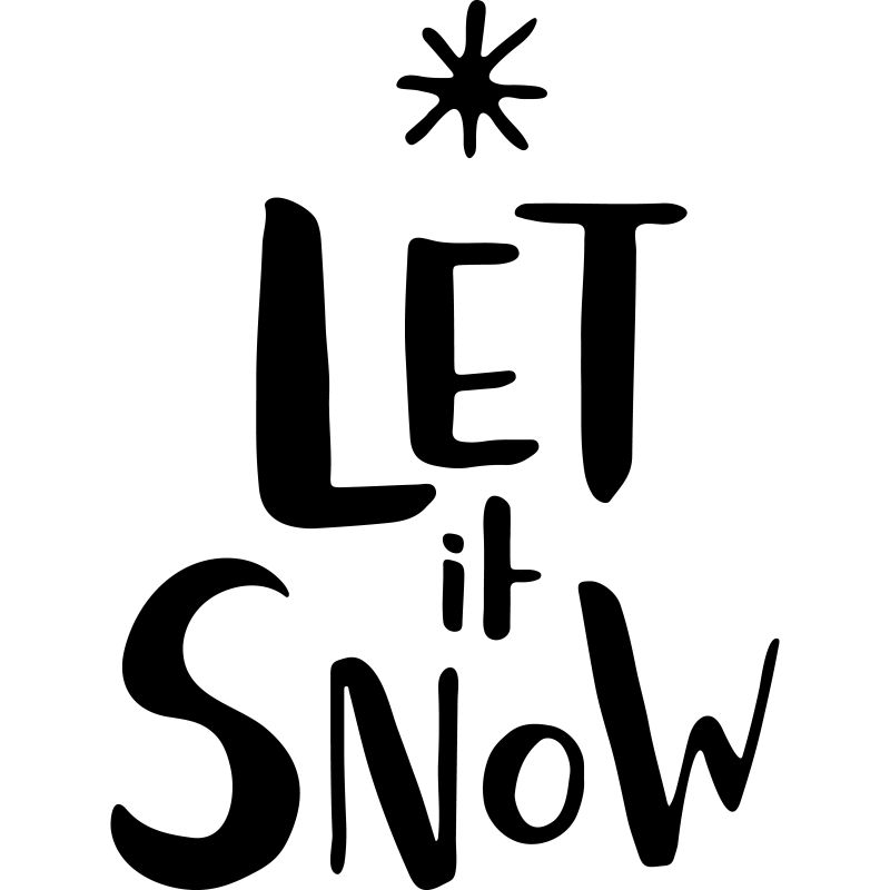 矢量下雪吧的字母设计
