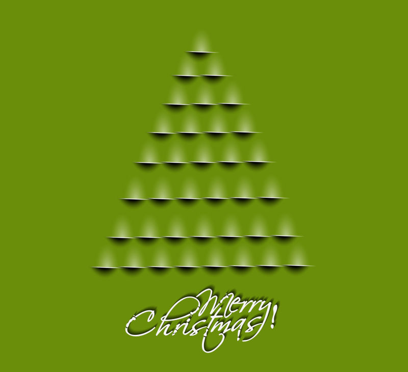 绿色的创意圣诞树设计矢量背景