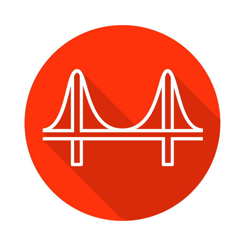 大桥图标矢量设计