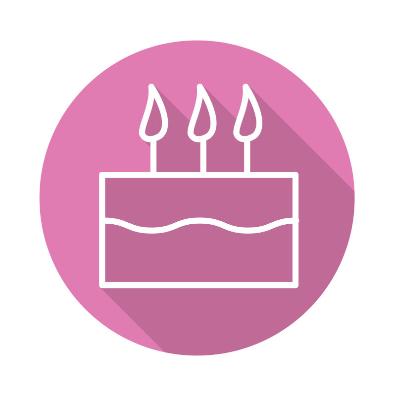 生日蛋糕矢量图标