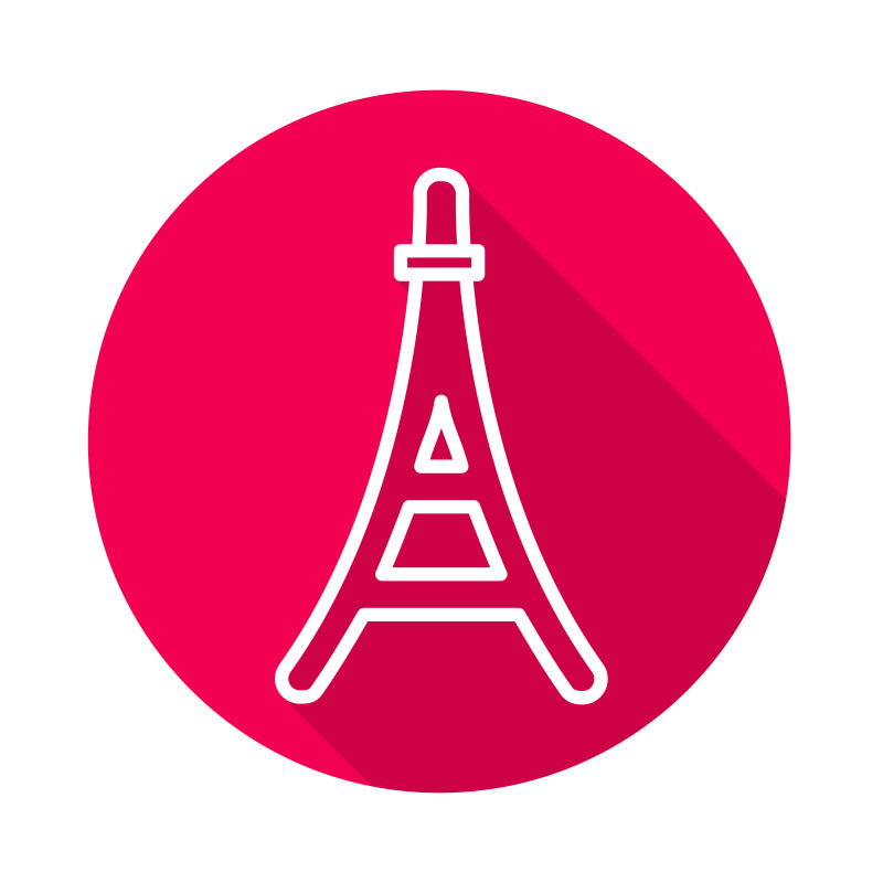 巴黎铁塔矢量图标