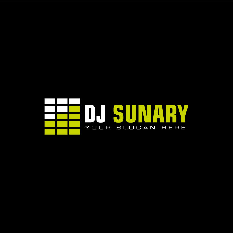 矢量DJ电子音乐标志设计插图
