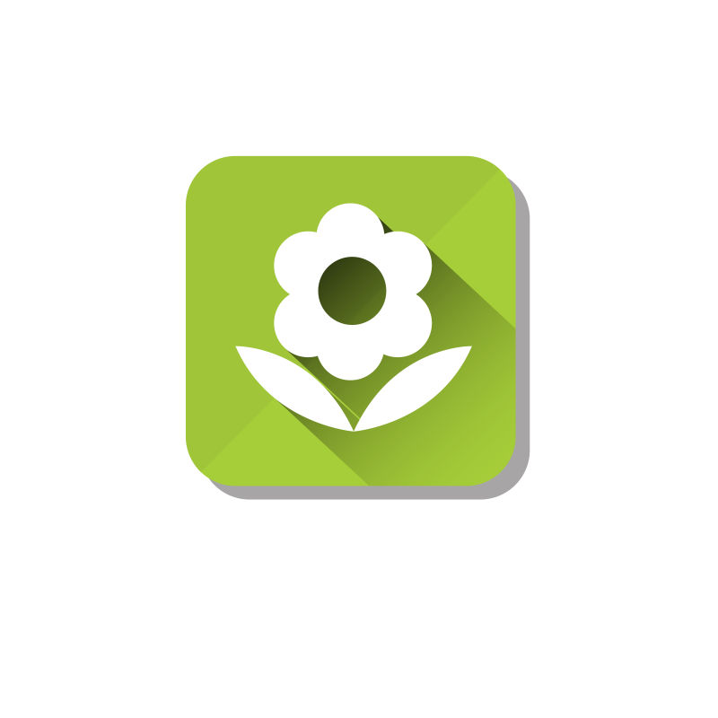 绿色花卉矢量logo设计