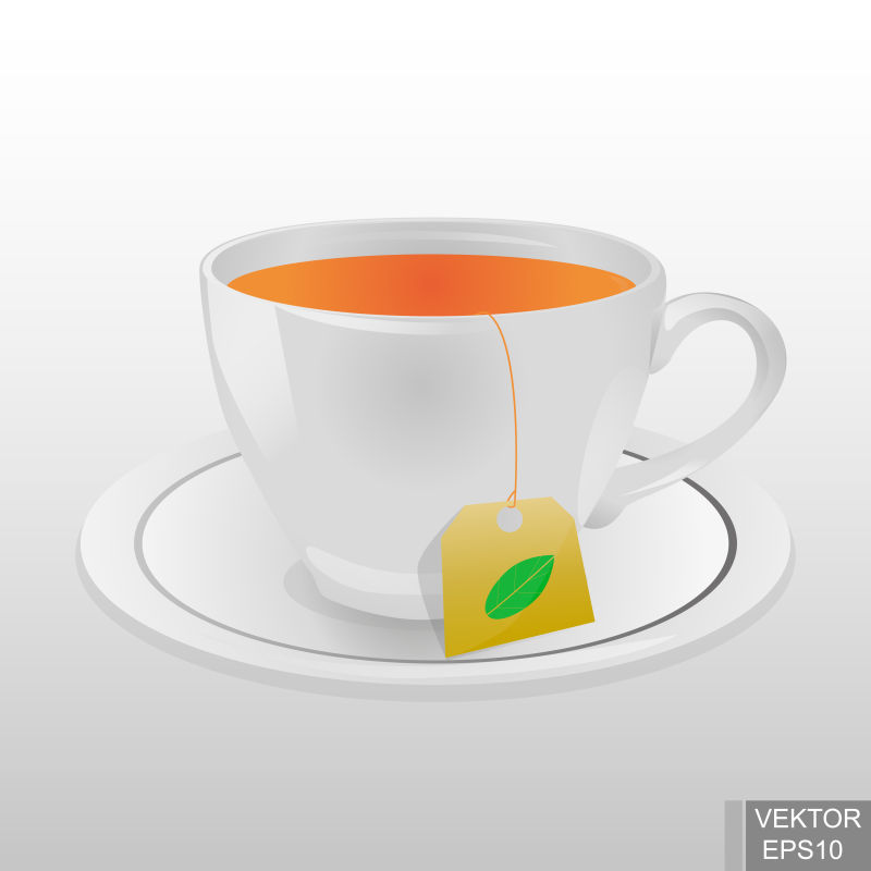 红茶杯子矢量设计图