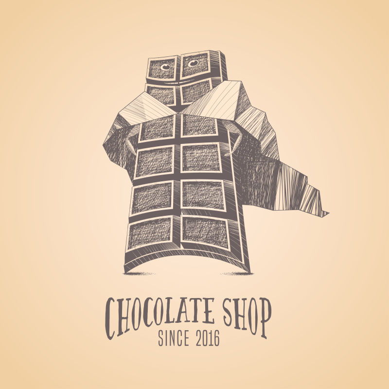 巧克力店矢量标志