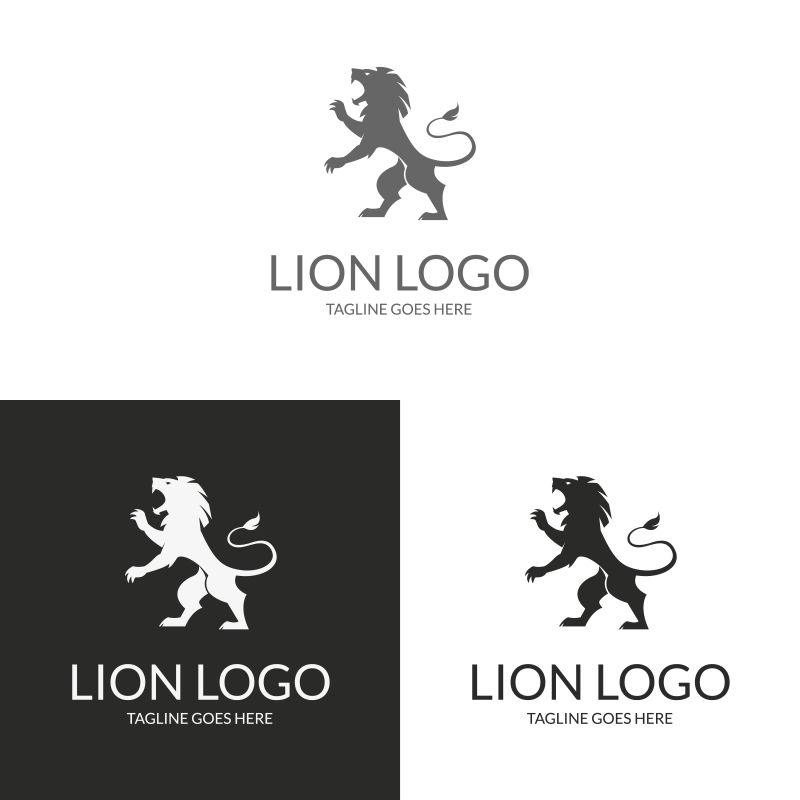 矢量创意狮子标志设计