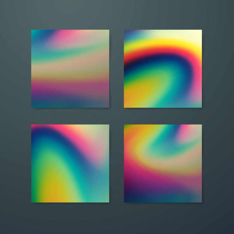 全息效果的彩虹颜色抽象图案矢量设计