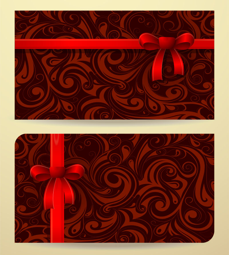 矢量礼品卡作为礼品盒