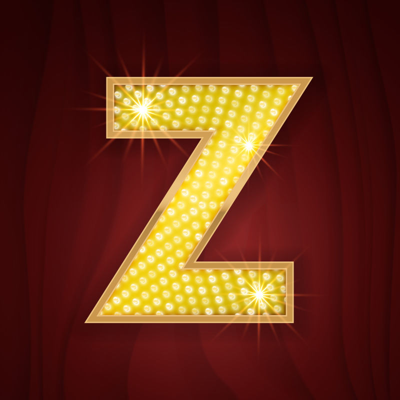 创意金色字母Z设计矢量
