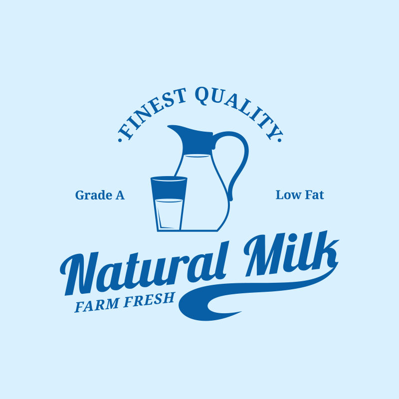 矢量牛奶logo设计