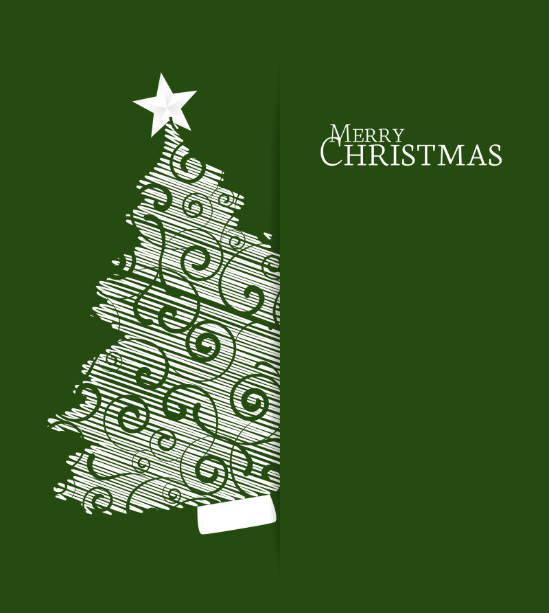 抽象圣诞树矢量背景设计