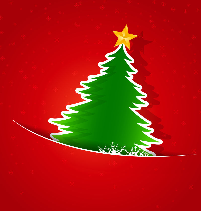 矢量圣诞树图标设计